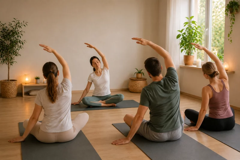 Séance de yoga