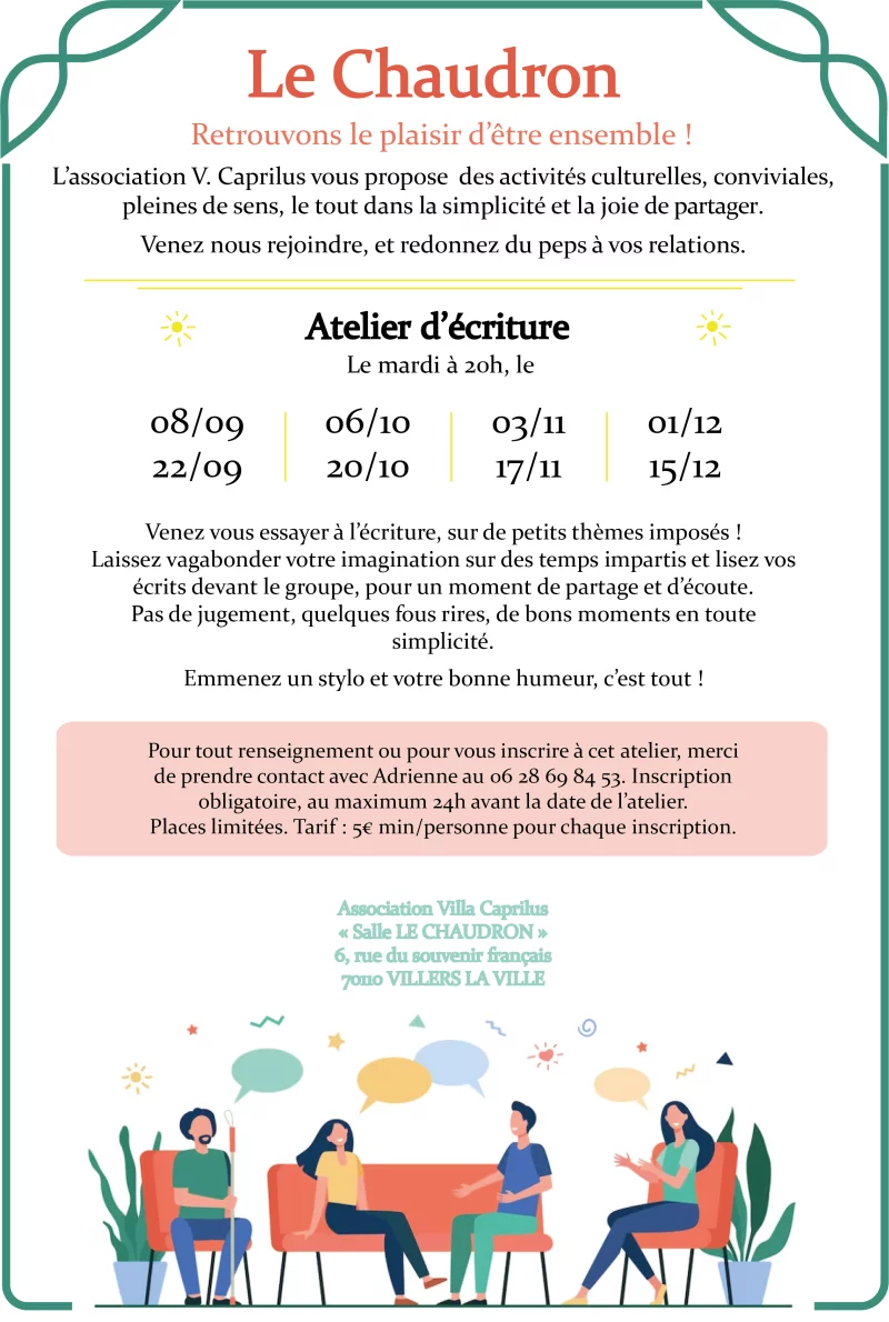 Ateliers écriture
