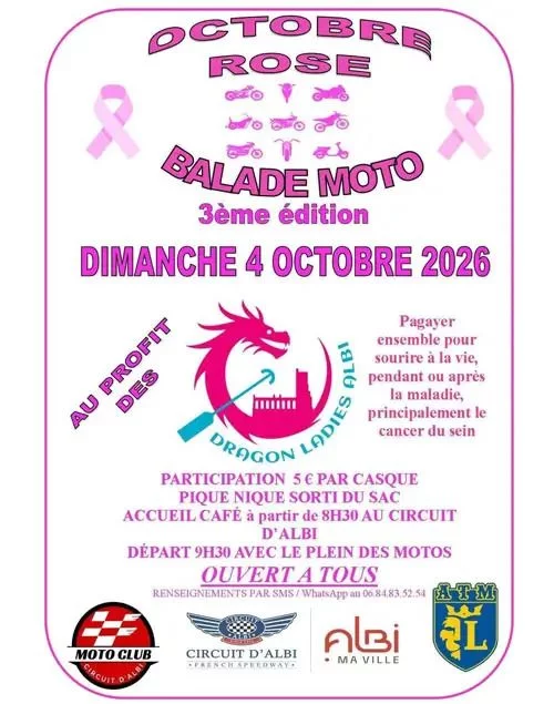 Balade moto pour Octobre rose