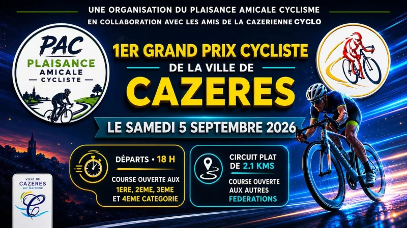 1ER GRAND PRIX CYCLISTE DE LA VILLE DE CAZÈRES