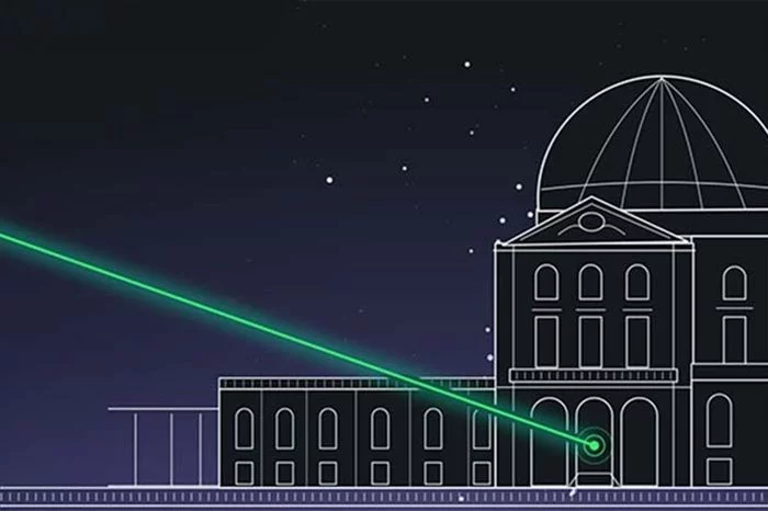 Tir laser entre deux observatoires