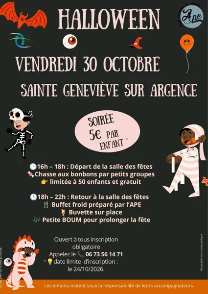 Halloween à Sainte-Geneviève-sur-Argence