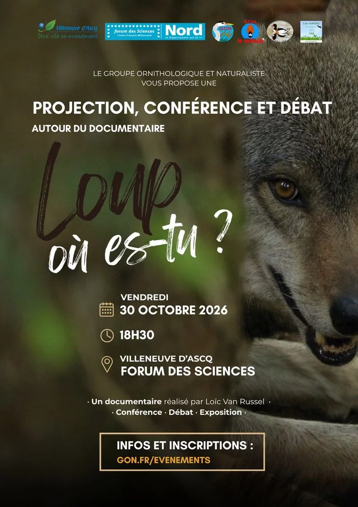 Le loup dans la région : projection, conférence-débat et exposition
