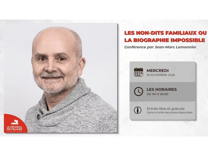 Conférence "Les non-dits familiaux ou la biographie impossible " par Jean-Marc Lemonnier