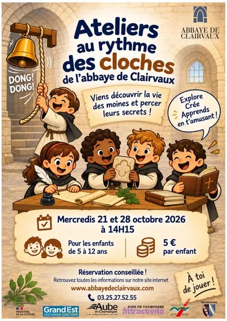 Ateliers des enfants à l'Abbaye de Clairvaux