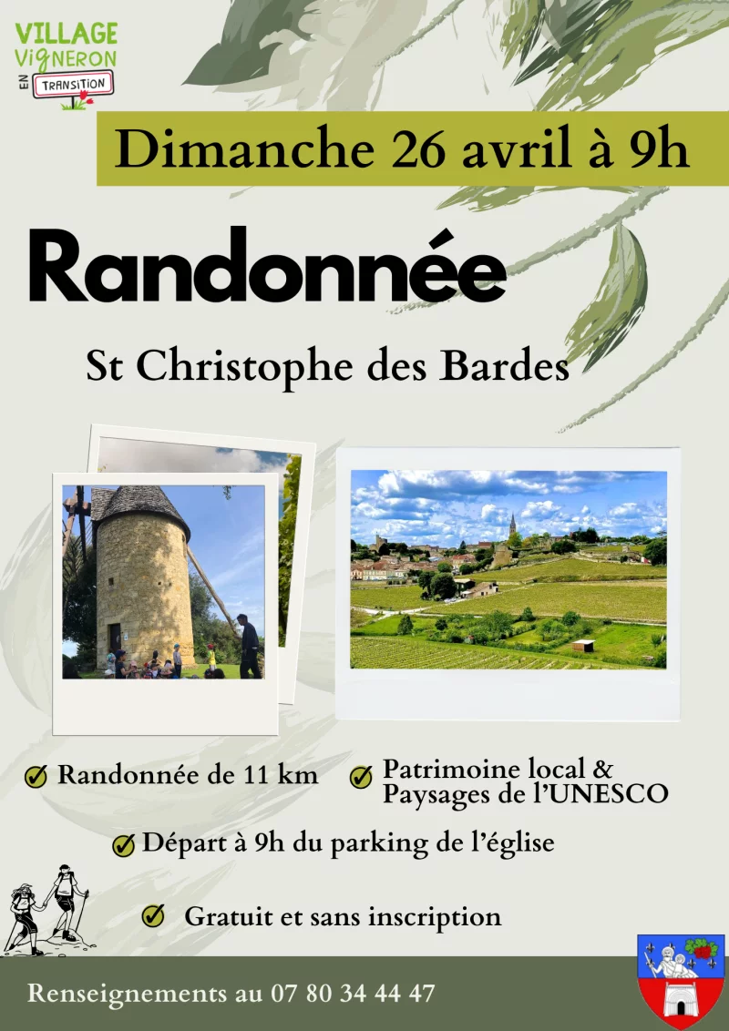 Découvrez le nouveau parcours randonnée à Saint-Christophe-des-Bardes
