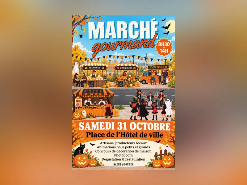 Marché gourmand de Saint-Loubès à l'occasion d'Halloween