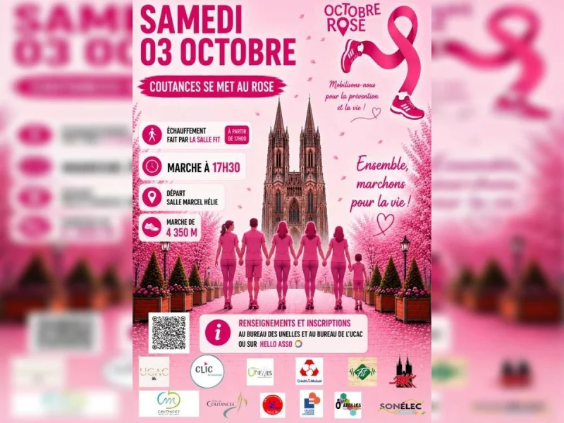 Marche rose "Coutances se met au rose"