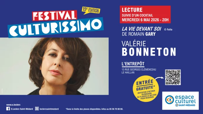 Festival Culturissimo - Lecture de Valérie Bonneton