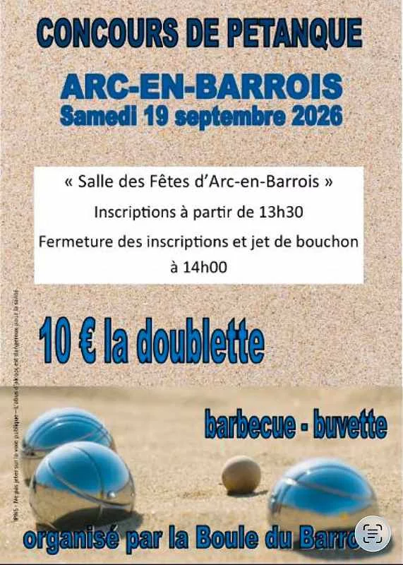 Concours de pétanque à Arc-en-Barrois