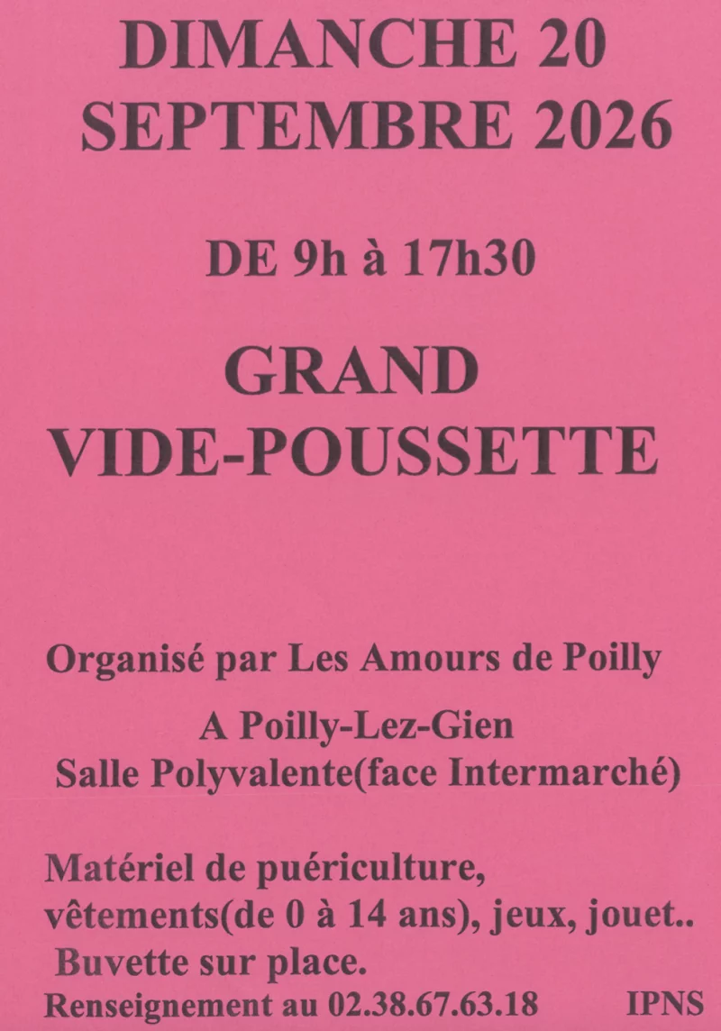 Grand vide-poussette