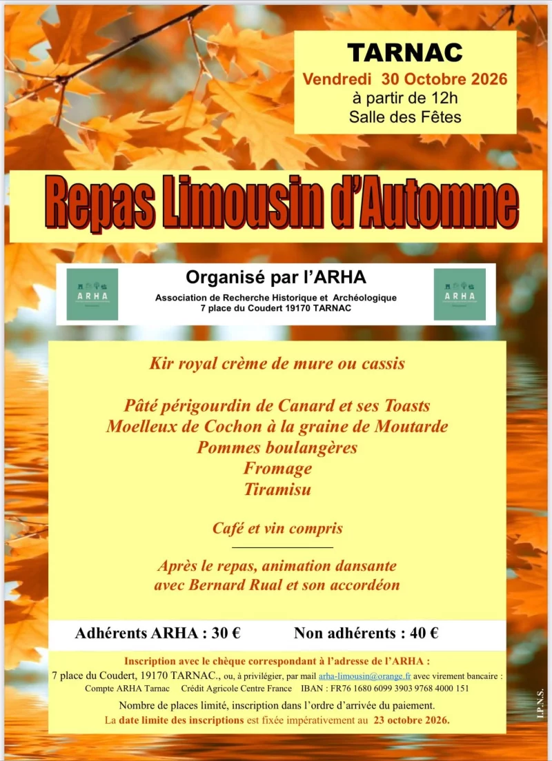 Repas limousin d'Automne de l'ARHA