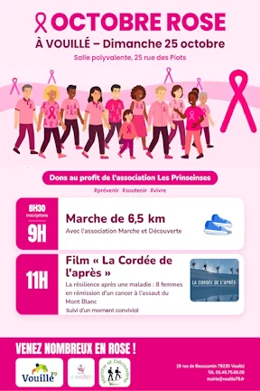 Octobre Rose marche et diffusion "la Cordée de l'Après" - à Vouillé
