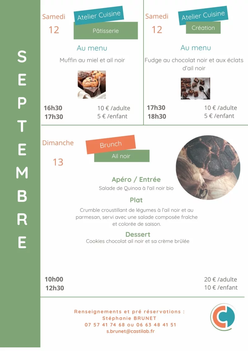 Ateliers culinaires Bio d'Ici
