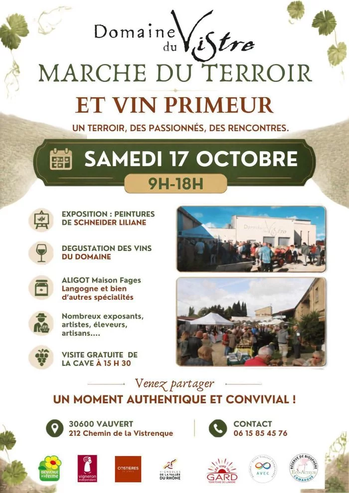 Marché du terroir et vin primeur