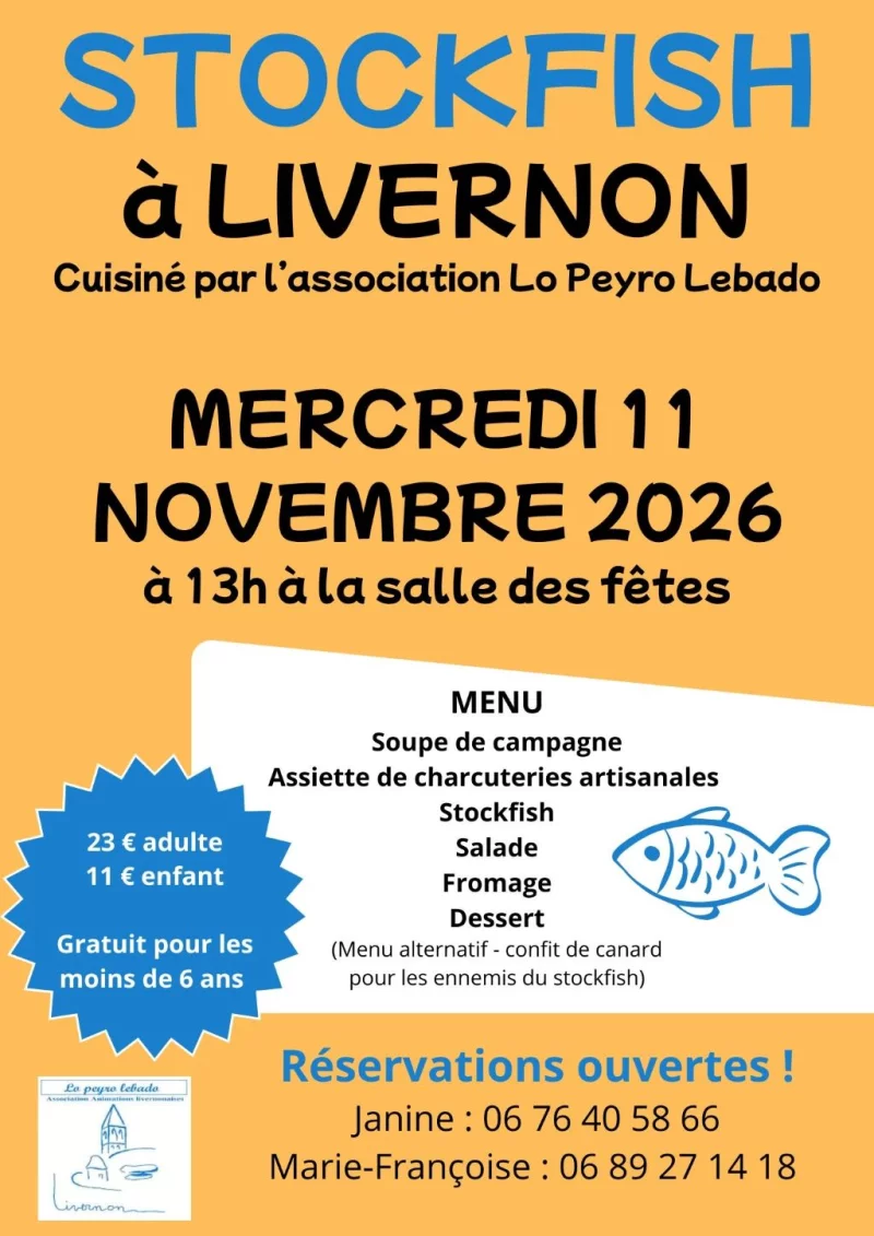 Repas Stockfish à Livernon