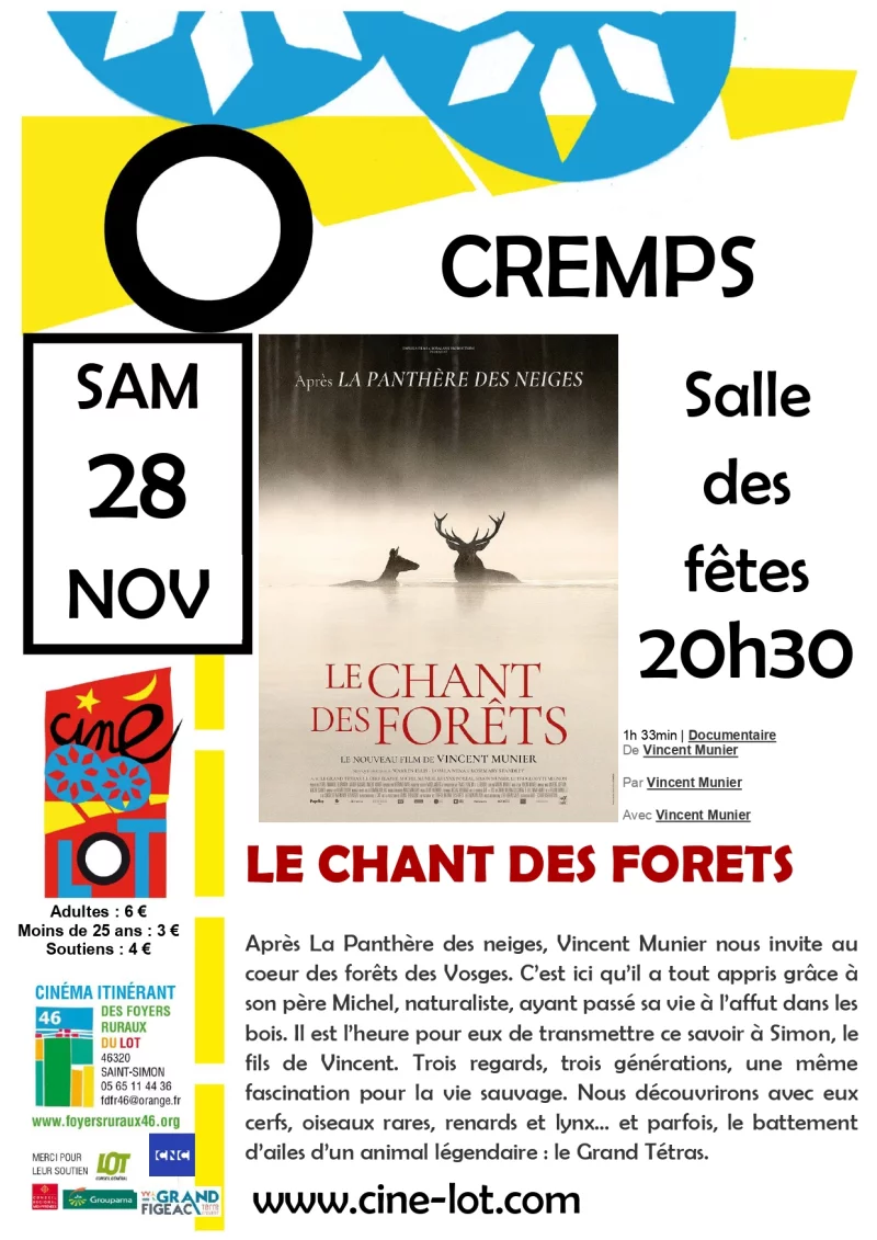 Ciné-Lot en plein air : "Le chant des forêts"