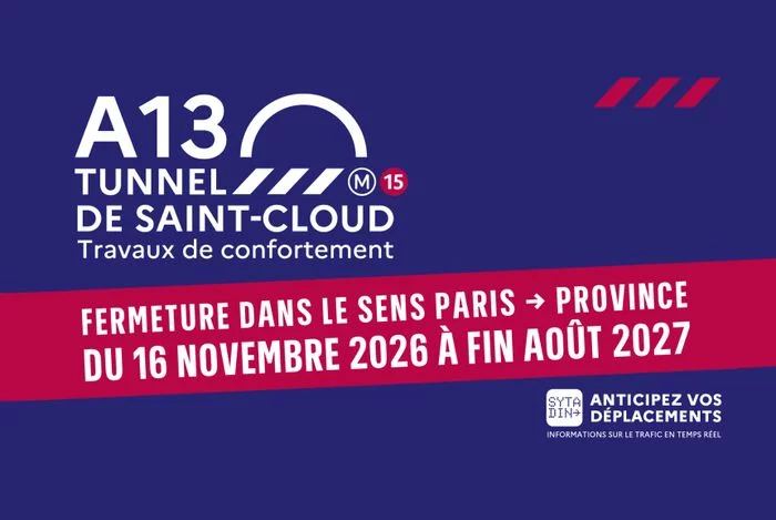 Réunion publique : fermeture temporaire du tunnel de Saint-Cloud (A13)