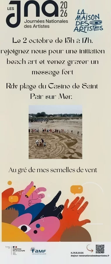 Initiation Beach Art JNA Journée Nationale des Artistes