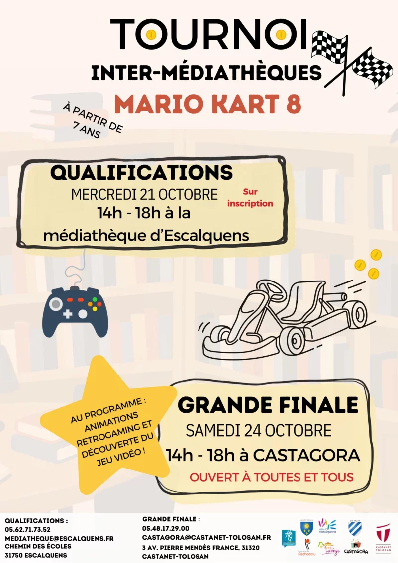 QUALIFICATIONS ET FINALE DU TOURNOI INTERMÉDIATHÈQUES MARIO KART