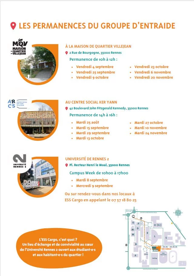 Les permanences du groupe d'entraide