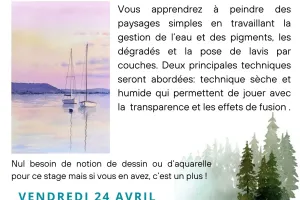 Stage dessin-peinture : Aquarelle - Paysages  par Floriane VIRGO