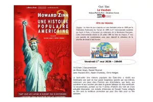 Diffusion du film "Howard Zinn, une histoire populaire américaine 2" pour la fête du travail