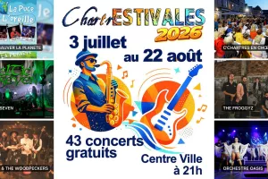 ChartrEstivales 2026 : On va sauver la planete ; Celtic Seven ; Viviane & The Woodpeckers ; C’chartres en chœur ; The Froggyz ; Orchestre Oasis