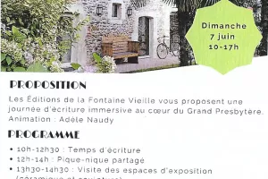 ATELIER D’ÉCRITURE AU GRAND PRESBYTÈRE