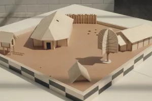 Stand de l'INRAP avec l'archéomaquette