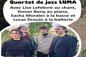 Concert du Quartet de jazz LUMA - Eglise de la Croupte