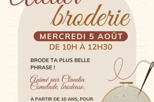 ATELIER FAMILIAL : BRODE TA PHRASE, ANIME PAR CLAUDIA COMELADE