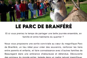 SORTIE FAMILLES AU PARC DE BRANFÉRÉ