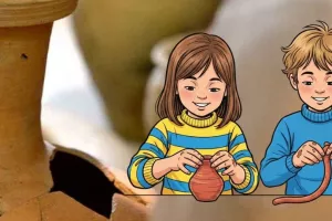 Atelier "terre à terre" pour les enfants à Bibracte