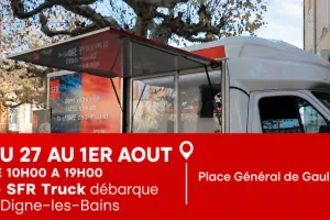 Camion SFR à Digne-les-Bains