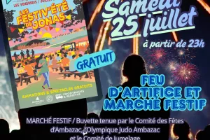 Feu d’artifice dans le cadre des Festiv'Eté de Jonas
