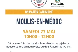 Sortie patrimoine : Histoire et patrimoine de la ville Moulis et de la Jalle de Tiquetorte