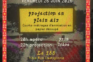 Projection en plein air - courts-métrages d'animation