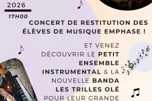 La Conserverie : Concert de restitution des élèves de musique Emphase