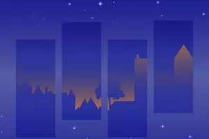 Lectures Théâtralisées et Costumés devant les Scénographie des Nuits Lumières
