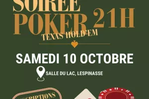 Soirée POKER ! Samedi 10 Octobre