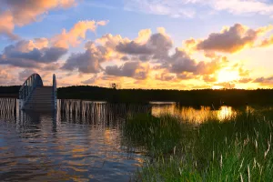 Les pieds dans l'eau à marée haute