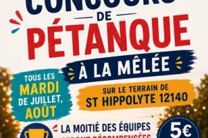 Concours de pétanque à la mélée