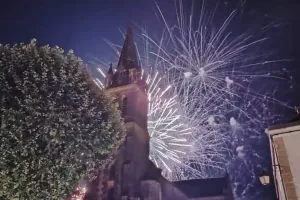 Marché festif et feu d'artifice