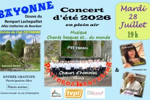 Concert d'été en plein air musique et chants basques au Club Pottoroak