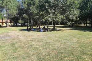 Yoga dans le jardin