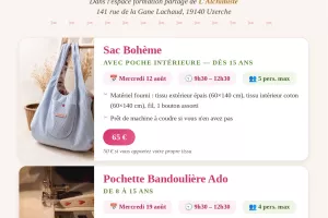 Ateliers couture créative chez la souffleuse de verre