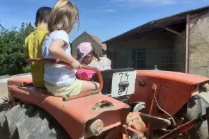 Les enfants à la ferme