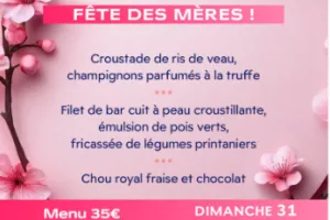 Menu de Fête des Mères