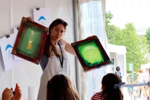 Atelier sérigraphie avec Amélie !